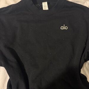 Alo black accolade crew neck